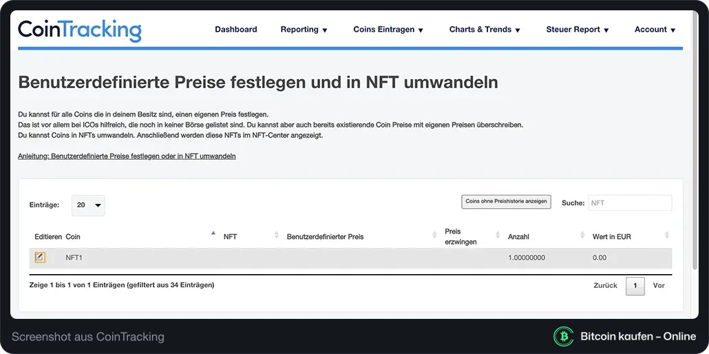 NFT editieren